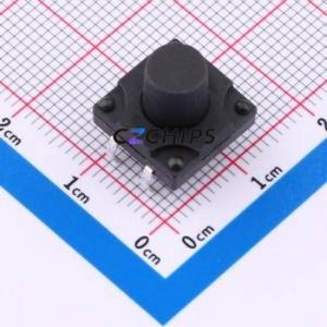 TS018-CBY1FH10.0 Tactile Switch Through hole-4P,12x12mm Switch Single Pole Single Throw Round Button 2.5N Through Hole - Product Image 1