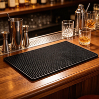 Tapis de comptoir anti-goutte personnalisé avec logo en relief, respectueux de l'environnement - Accessoires de bar en PVC/caoutchouc certifiés CE