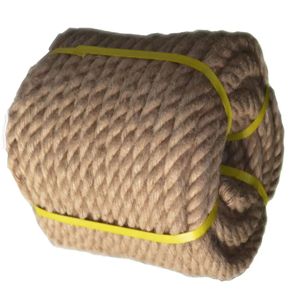 1 Inch 25mm 4 Strands Twisted Natural Jute Rope for Nautical Landscaping for Packaging