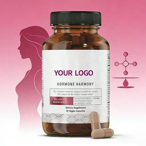 女性ホルモンサポートカプセル 72粒 - アシュワガンダ、マカ、ビタミンB6配合で気分と睡眠をサポート - Product Image 1