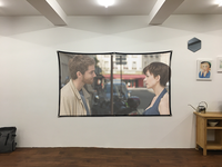 Écran de projection avant et arrière de 100 pouces, simple à accrocher, écran de cinéma portable, écran de projection vidéo pour bureau, intérieur et extérieur