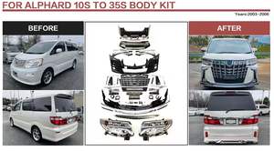 Nouveau kit carrosserie avec pare-chocs et feux LED de conception 35s avec clips pour <span class=keywords><strong>Alphard</strong></span> série 10 2002-2008, mise à niveau <span class=keywords><strong>Modellista</strong></span> - Product Image 6