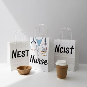 Bolsa de Papel Kraft Blanca de Lujo para Vino con Impresión Personalizada, Ideas de Diseño Creativo para Empaque de Bodegas y Tiendas de Licores - Product Image 5