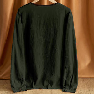 เสื้อเชิ้ตผ้าลินินแขนยาวผู้หญิงสไตล์ครอสบอร์เดอร์ ทรงเรโทรลำลอง ผ้าคอตตอนผสมบางเบา ใส่ได้ทุกวัน ไซส์ M พร้อมป้าย - Product Image 2