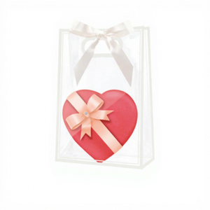 Sacs cadeaux réutilisables transparents en PP avec poignées, rubans et nœuds pour Noël, Pâques, mariages, baptêmes de bébé, anniversaires - En stock - Product Image 4