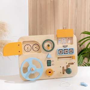 Juguetes Educativos Más Vendidos, Volante Multifuncional de Madera, Tablero de Actividades, Habilidades Motoras Finas, Juguetes Sensoriales Montessori - Product Image 4