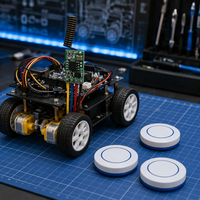 Module récepteur sans fil RF 433 MHz à 4 boutons avec code d'apprentissage pour sonnette, alarme et éclairage