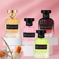 Parfum pour femme longue durée, vaporisateur de parfum à la rose en flacon de verre 50 ml, taille standard, senteur florale boisée, secret essentiel