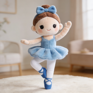 Bambola di Peluche <span class=keywords><strong>Ballerina</strong></span> Carina, Morbida Bambola Imbottita in Posa Elegante di Danza, Regalo Ideale per Ragazze Amanti del Balletto, Personalizzabile - Product Image 1