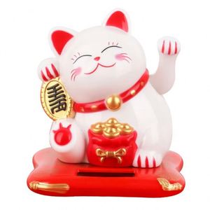 Chat porte-bonheur solaire agitant la patte, attirant la richesse et la bonne fortune – Ornements solaires pour la maison et le bureau - Product Image 2