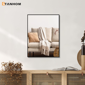 STANHOM Miroir mural à cadre rectangulaire en aluminium Miroir mural pleine longueur pour décoration intérieure moderne - Product Image 1