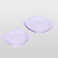 Assiette en mélamine à bord incurvé, résistante aux hautes températures, avec logo personnalisé, pour la restauration commerciale, assiette à dîner occidentale, directement de l'usine