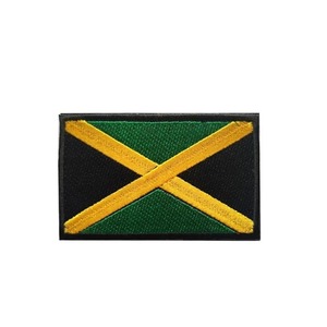 OEM Custom Embroidered Flower & Flag Patches Eco-Friendly Nonwoven Felt Sew-On Hook and Loop Patches for Backpacks Jackets - Product Image 1