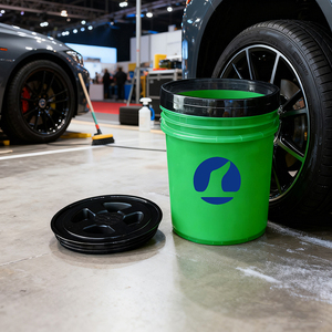5 galones 20L 30L 25L 60L Fábrica al por mayor Cubo de lavado de coches Gama tapa de plástico de alta calidad Cubo redondo para detalles de automóviles para la venta - Product Image 1