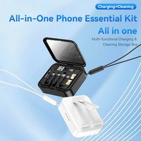Accesorios multifuncionales Cable de carga rápida Caja de soporte para teléfono Conveniente nuevo Kit de limpieza electrónica Caja de regalo de cable Usb