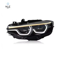 Phare LED YLB DRL V2 style Ikon 12V pour BMW F32/F80/F82 M3/M4 LCI, changement de couleur jaune/blanc, mise à niveau 6000K, nouveau