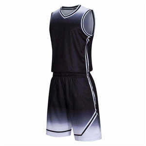 Ensembles d'uniformes de basketball personnalisés en gros, tissu respirant et confortable, maillots d'équipe imprimés, grandes tailles pour hommes - Product Image 1