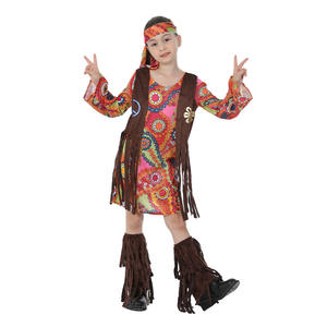 Nouveau costume d'Halloween <span class=keywords><strong>hippie</strong></span> pour filles, enfants, amoureux <span class=keywords><strong>de</strong></span> la paix, style bohème, tenue <span class=keywords><strong>de</strong></span> <span class=keywords><strong>déguisement</strong></span> pour la scène, la photographie, les fêtes, les jeux <span class=keywords><strong>de</strong></span> rôle - Product Image 1