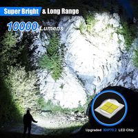 Lampe torche tactique LED rechargeable USB en aluminium, super lumineuse, puissante, rétractable et à zoom, pour l'extérieur, vente en gros 2026