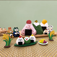 Figurine de chat en résine Zakka, statue miniature japonaise, décoration intérieure, jardin féerique DIY, chat porte-bonheur peint à la main, art populaire, Pyramide Musicale