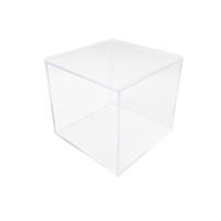 Großhandel kleine transparente Acryl Geschenk box moderne quadratische Display Box mit Schiebe deckel polierte Oberfläche