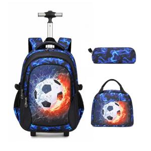 En stock : Ensemble de sacs à dos à roulettes pour enfants avec chariot en aluminium, 3 pièces, motif licorne, pour filles - Product Image 3