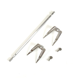 Fourchette rotative en acier inoxydable pour rôtir, ensemble d'axe de rotation, accessoires pour friteuse à air et <span class=keywords><strong>four</strong></span> électrique, pour poulet en bâtonnets et kebabs - Product Image 1