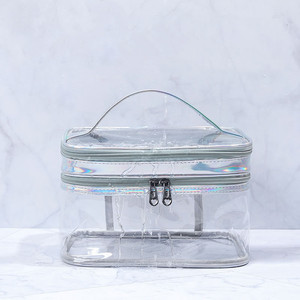 Borsa per il Trucco Personalizzata Red Star, Impermeabile, Portatile, Grande Capacità, con Cerniera, Astuccio Cosmetico in PVC per Viaggi e Influencer - Product Image 3