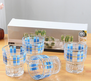 4 pièces imprimé verre tasse ensemble Portable ménage rince-bouche <span class=keywords><strong>pas</strong></span> <span class=keywords><strong>cher</strong></span> porcelaine tasse à café ensemble brossage activités en gros cadeau Option - Product Image 3