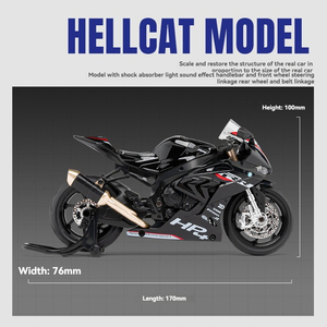 <strong>Diecast</strong> <strong>1</strong>:<strong>12</strong> BWM HP4 <strong>Motorcycle</strong> with Sound and Light Front-wheel Steering Ornament Metal Alloy Model - Product Image 2
