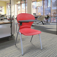Chaise de bureau en plastique de style moderne avec siège visiteur rembourré et design empilable pour les réunions et les activités