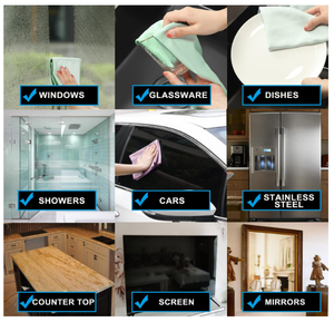 Paño de Limpieza de Microfibra para Espejos de Coche, de Acero Inoxidable, sin Pelusas, para Limpiar Parabrisas y Duchas, Pulido Milagroso - Product Image 5