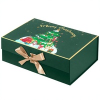 Cajas de Regalo Magnéticas con Temática Navideña al por Mayor, Logotipo Personalizado, Cartón Kraft Biodegradable y Reciclable, Laminación Brillante