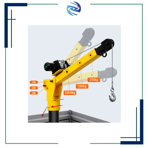 פלדה פחמן יחיד מנוף משאית עם Jib מתקפל ו 12v מנוע <span class=keywords><strong>winch</strong></span> 500-1500 ק "ג קיבולת 40 ק" ג קל משקל - Product Image 3