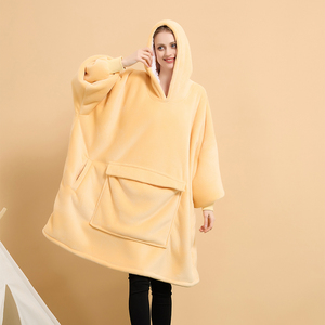 Manta com Capuz de Fleece Gigante Personalizável para Inverno, Quente e Confortável, com Bolso Grande – Atacado - Product Image 5