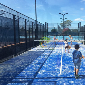 Terrain de sport de paddle miniature pour enfants, poteaux en acier galvanisé à chaud, <span class=keywords><strong>kit</strong></span> de terrain de paddle panoramique pour enfants - Product Image 3