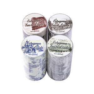 1 rouleau de ruban adhésif de fond grand format, série Guides de <span class=keywords><strong>voyage</strong></span> européens, autocollant pour carnet de croquis architecturaux - Product Image 5