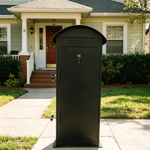 Boîte aux lettres murale extérieure en métal durable et antirouille pour usage postal et résidentiel avec finition protectrice - Product Image 6