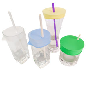 غطاء كوب زجاجي سيليكون متوهج بشعار مخصص بسعر المصنع، غطاء كوب للمشروبات والكوكتيلات في البارات - Product Image 2