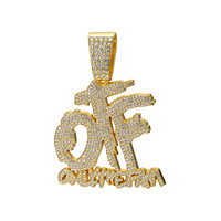 Collar con colgante de letra con incrustaciones de diamantes de imitación, cadena cubana, joyería de personalidad estilo Hip Hop para hombre, accesorio para uso diario