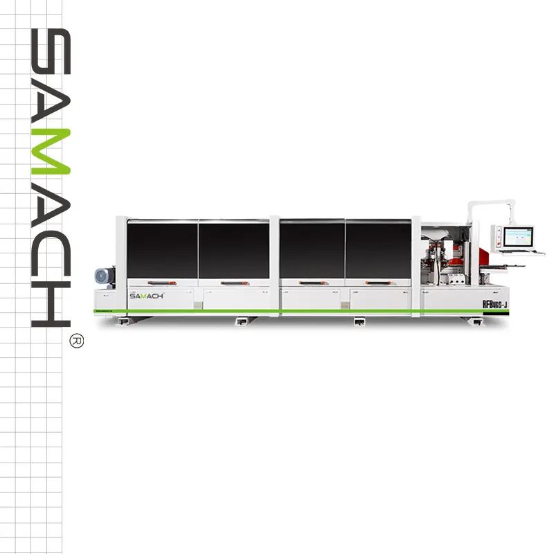 SAMACH-máquina de anillado de madera en forma de J, Edgebander, completamente automática