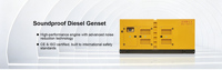 Groupe électrogène diesel à faible bruit certifié CE de 15 kW à 20 kW, triphasé, alimentation de secours pour les sites de travail dans les mines