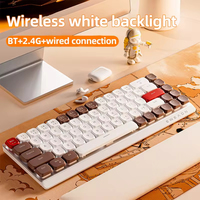 EWEADN MK68 Clavier de jeu mécanique portable 65% Clavier sans fil pour PC portable Windows