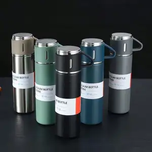 Wholesale Coffee Set Supplier Mug Gift Box Packing Golden Vacuum Coffee Travel Stainless Steel Smart Water Bottle Straight 1 Pcs