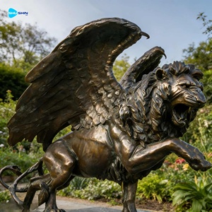 Large Size Black <strong>lion</strong> Bronze <strong>Statue</strong> with wings Life Size Brass <strong>lion</strong> <strong>Statues</strong> for Sale - Product Image 6