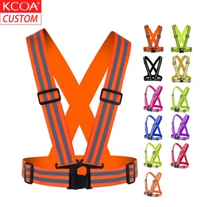 KCOA Fluorescent Road Safety Workwear Uniform Protective Reflective Bib Security Vests