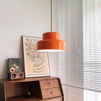 Luminaire suspendu LED créatif de style nordique vintage orange, pour restaurant et cuisine, avec télécommande, vente en gros