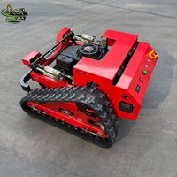 Tondeuse robotisée industrielle télécommandée à moteur essence monocylindre pour terrains de golf et grandes surfaces, efficace