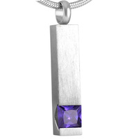 Colgante de Cremación para Niños, Diseño Clásico Ortodoxo en Forma de Cubo de Cristal, Acero Inoxidable, Ecológico, Duradero e Impermeable