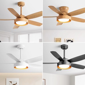 Modern Minimalist <b>Ceiling</b> <b>Fan</b> Light With Led Integrated Silent For Living Room And Dining Room Fixed Blade 50000 Hours Lifespan - Product Image 1